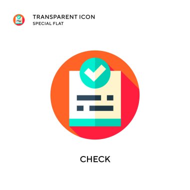 Vektör simgesini kontrol et. Düz çizim. EPS 10 vektörü.