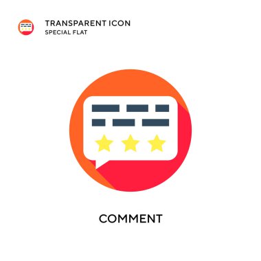 Yorum vektör simgesi. Düz çizim. EPS 10 vektörü.