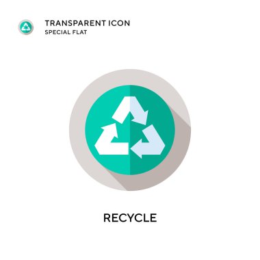 Vektör simgesini geri dönüştür. Düz çizim. EPS 10 vektörü.