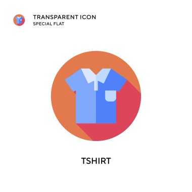 Tshirt vektör simgesi. Düz çizim. EPS 10 vektörü.