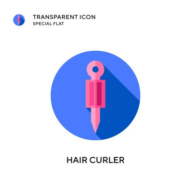 Saç bigudisi vektör ikonu. Düz çizim. EPS 10 vektörü.