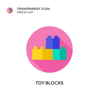 Oyuncak blok vektör simgesi. Düz çizim. EPS 10 vektörü.