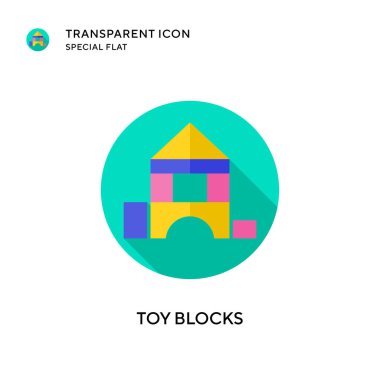 Oyuncak blok vektör simgesi. Düz çizim. EPS 10 vektörü.