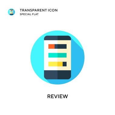 Vektör simgesini gözden geçir. Düz çizim. EPS 10 vektörü.