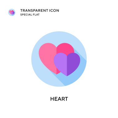 Kalp vektör simgesi. Düz çizim. EPS 10 vektörü.