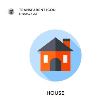 Ev vektör simgesi. Düz çizim. EPS 10 vektörü.