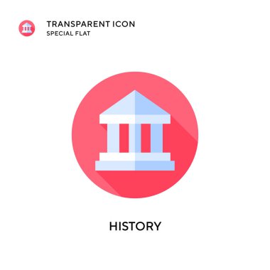 Tarih vektör simgesi. Düz çizim. EPS 10 vektörü.