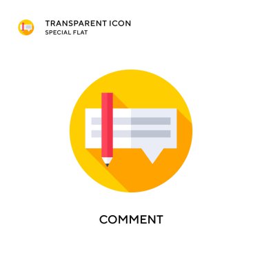 Yorum vektör simgesi. Düz çizim. EPS 10 vektörü.