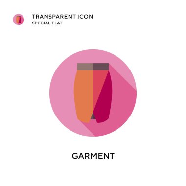 Garment vektör simgesi. Düz çizim. EPS 10 vektörü.
