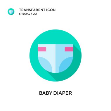 Bebek bezi taşıyıcı ikonu. Düz çizim. EPS 10 vektörü.