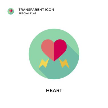 Kalp vektör simgesi. Düz çizim. EPS 10 vektörü.