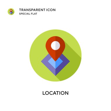 Konum vektör simgesi. Düz çizim. EPS 10 vektörü.