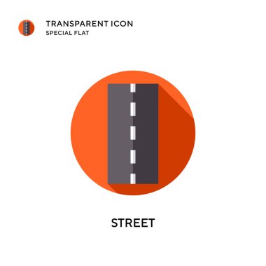 Sokak vektör simgesi. Düz çizim. EPS 10 vektörü.