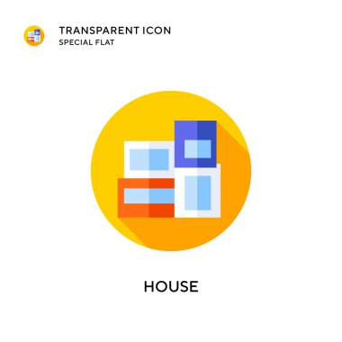 Ev vektör simgesi. Düz çizim. EPS 10 vektörü.