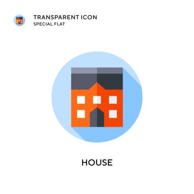 Ev vektör simgesi. Düz çizim. EPS 10 vektörü.