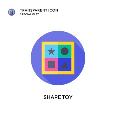 Oyuncak vektör simgesini şekillendir. Düz çizim. EPS 10 vektörü.