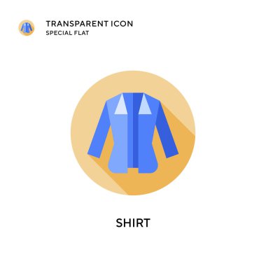 Gömlek vektör simgesi. Düz çizim. EPS 10 vektörü.