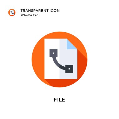 Dosya vektör simgesi. Düz çizim. EPS 10 vektörü.