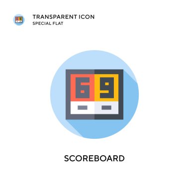 Skor tahtası vektör simgesi. Düz çizim. EPS 10 vektörü.