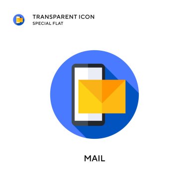 Posta vektör simgesi. Düz çizim. EPS 10 vektörü.