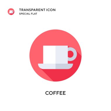 Kahve vektörü ikonu. Düz çizim. EPS 10 vektörü.