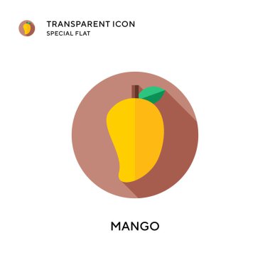 Mango vektör simgesi. Düz çizim. EPS 10 vektörü.