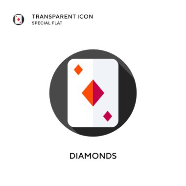 Elmas vektör simgesi. Düz çizim. EPS 10 vektörü.