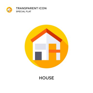 Ev vektör simgesi. Düz çizim. EPS 10 vektörü.