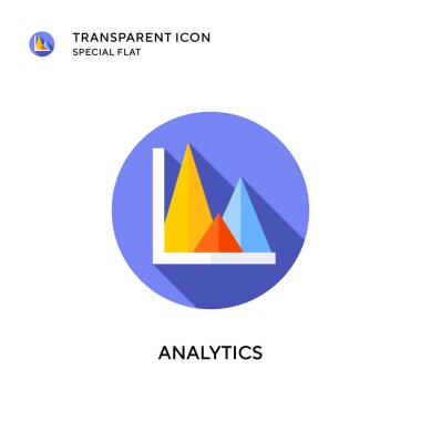 Analitik vektör simgesi. Düz çizim. EPS 10 vektörü.
