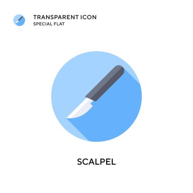 Neşter vektör simgesi. Düz çizim. EPS 10 vektörü.
