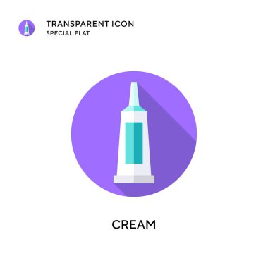 Krem vektör simgesi. Düz çizim. EPS 10 vektörü.