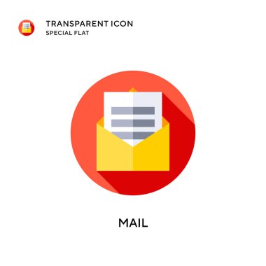 Posta vektör simgesi. Düz çizim. EPS 10 vektörü.