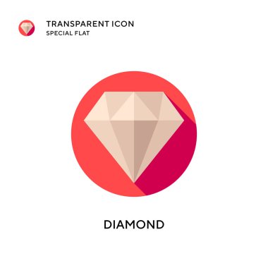 Elmas vektör simgesi. Düz çizim. EPS 10 vektörü.