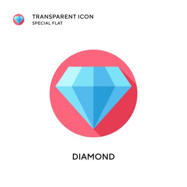 Elmas vektör simgesi. Düz çizim. EPS 10 vektörü.