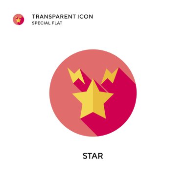 Yıldız vektör simgesi. Düz çizim. EPS 10 vektörü.