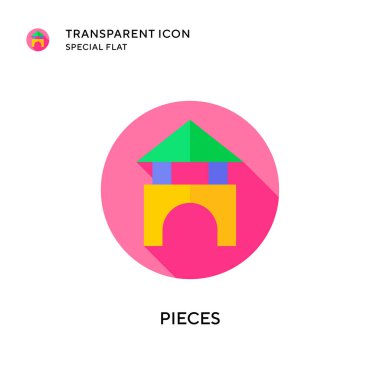 Parça vektör simgesi. Düz çizim. EPS 10 vektörü.