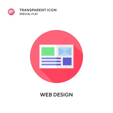 Web tasarım vektör simgesi. Düz çizim. EPS 10 vektörü.