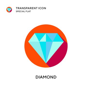 Elmas vektör simgesi. Düz çizim. EPS 10 vektörü.