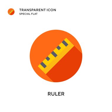 Cetvel vektör simgesi. Düz çizim. EPS 10 vektörü.