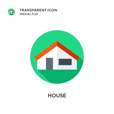 Ev vektör simgesi. Düz çizim. EPS 10 vektörü.