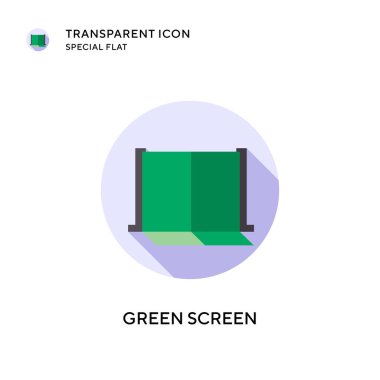 Yeşil ekran vektör simgesi. Düz çizim. EPS 10 vektörü.