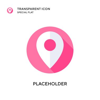 Yer tutucu vektör simgesi. Düz çizim. EPS 10 vektörü.