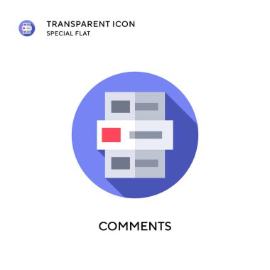 Yorum vektör simgesi. Düz çizim. EPS 10 vektörü.