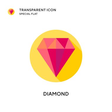 Elmas vektör simgesi. Düz çizim. EPS 10 vektörü.