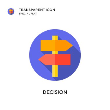 Karar vektörü simgesi. Düz çizim. EPS 10 vektörü.