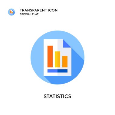 İstatistik vektör simgesi. Düz çizim. EPS 10 vektörü.