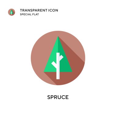 Spruce vektör simgesi. Düz çizim. EPS 10 vektörü.
