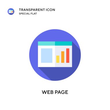 Web sayfası vektör simgesi. Düz çizim. EPS 10 vektörü.