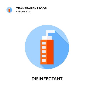 Dezenfektan vektör simgesi. Düz çizim. EPS 10 vektörü.