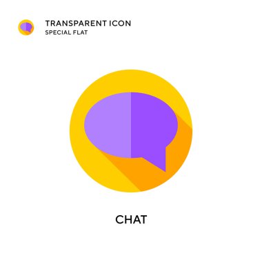 Sohbet vektörü simgesi. Düz çizim. EPS 10 vektörü.